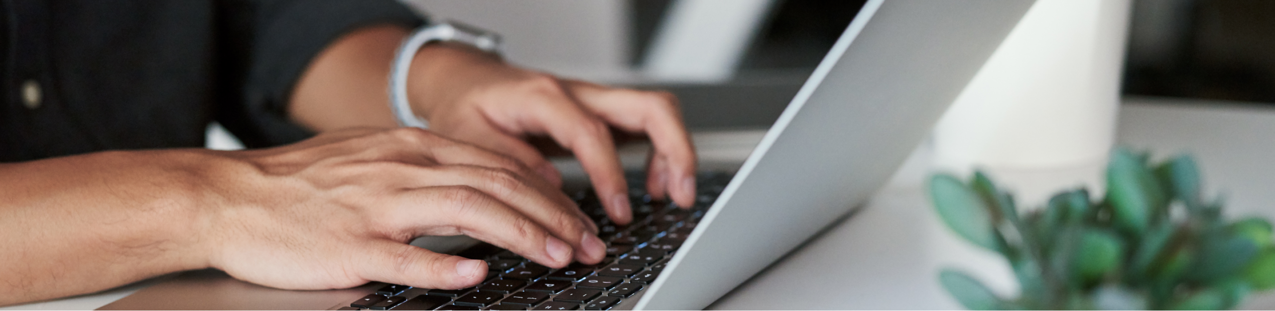 student working on laptop