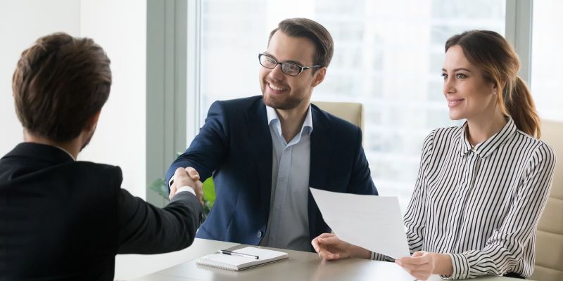 a student getting hired