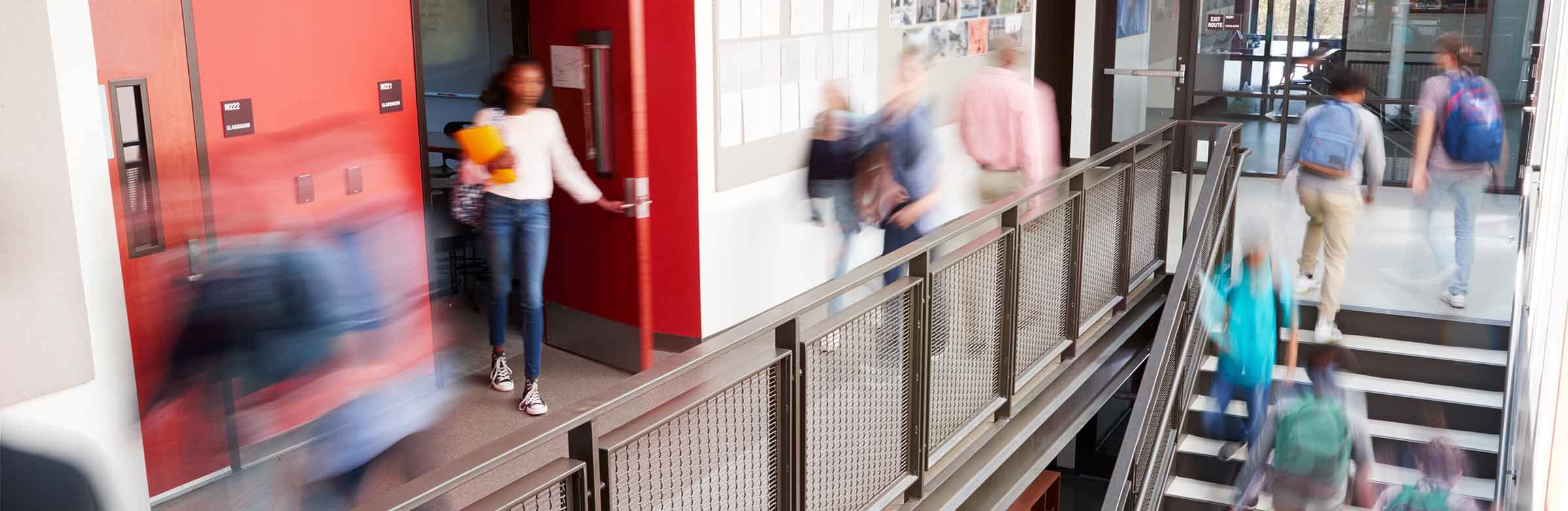 A vibrant college campus filled with students.